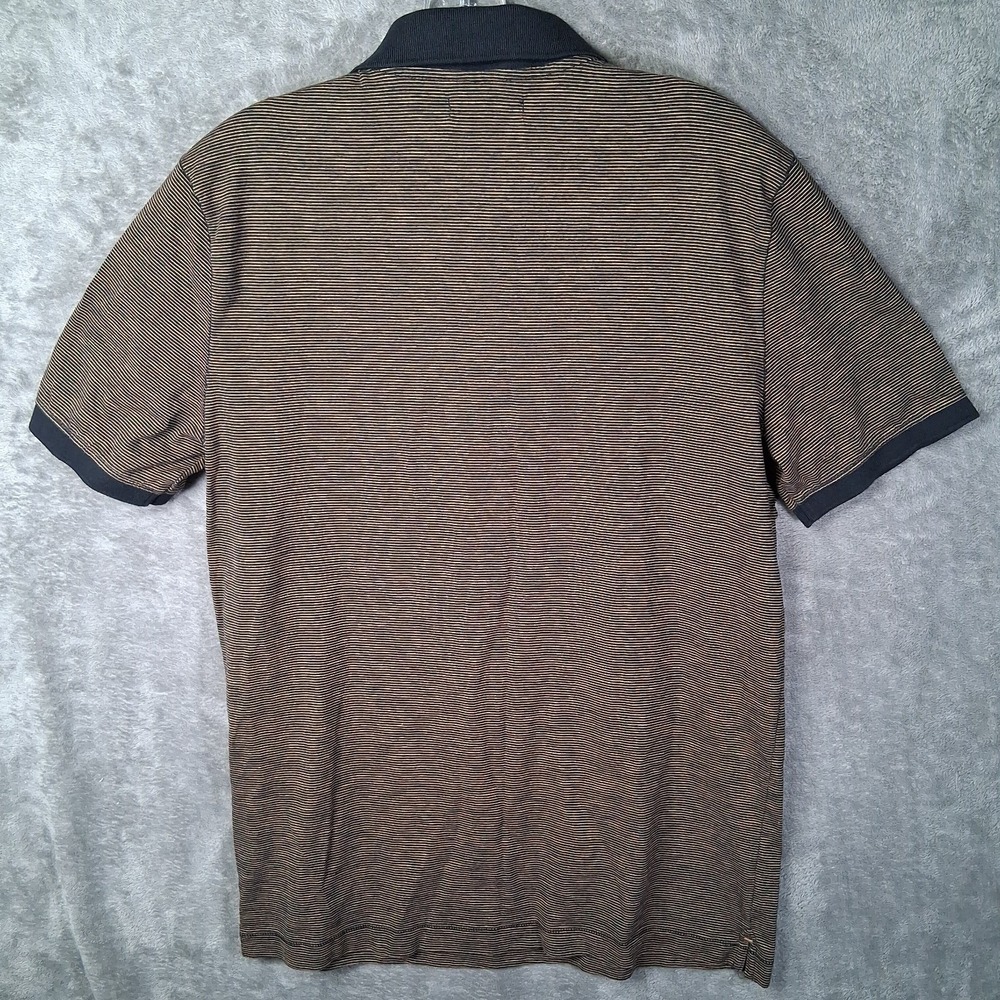 New Banana Republic Luxury Touch Polo Men's Size Medium Brown Black Preppy - Picture 4 of 7
